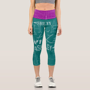 Transparent repeating Ashley Choose colour BackG 3 Capri Leggings