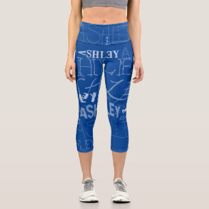Transparent repeating Ashley Choose colour BackG C Capri Leggings
