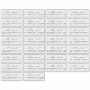 Transparent Return Address Labels 3.42 x 1.45" 30x