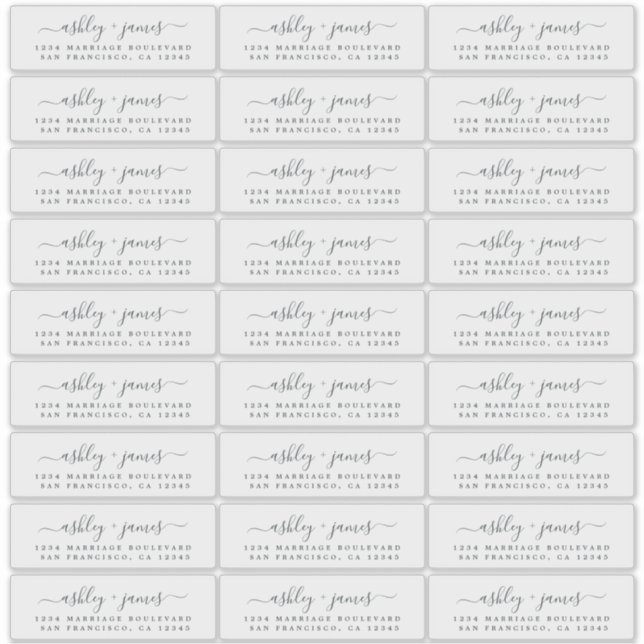 Transparent Return Address Labels 4.45 x 1.45" 27x (Front)