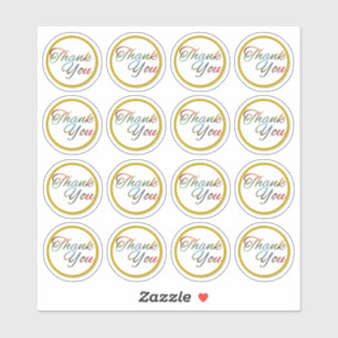 Transparent Round Thank You Stickers
