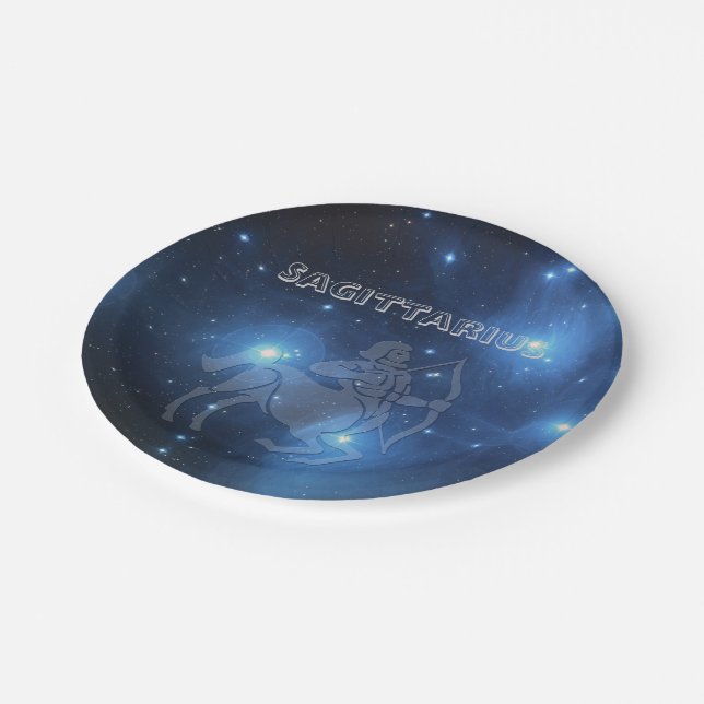 Transparent Sagittarius Paper Plate (Angled)