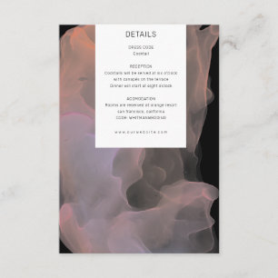 transparent silk elegant modern reception card
