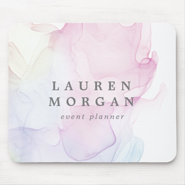 transparent silk elegant monogram mouse mat (Front)