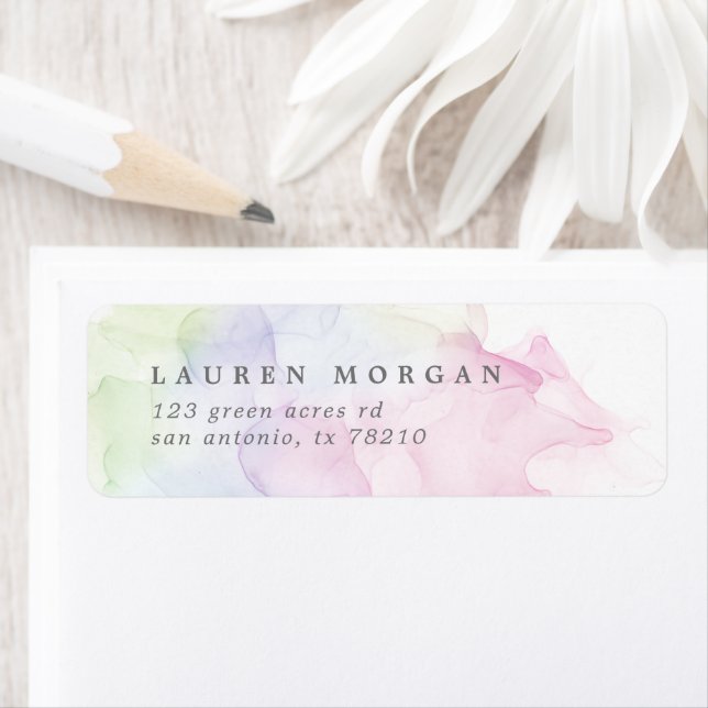 Transparent Silk Elegant Return Address Label (Insitu)