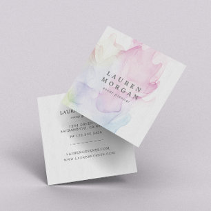 Transparent Silk Elegant Square Business Card