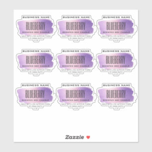 Transparent Soy Candle Labels Purple Holographic