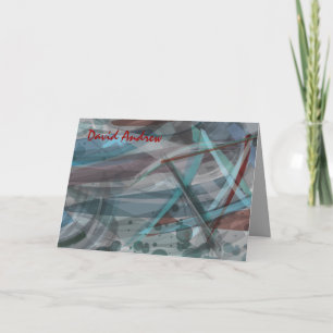 TRANSPARENT STAR Bar Mitzvah Thank You Card