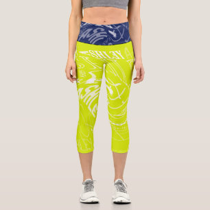 Transparent Swirling repeating Ashley Choose colou Capri Leggings