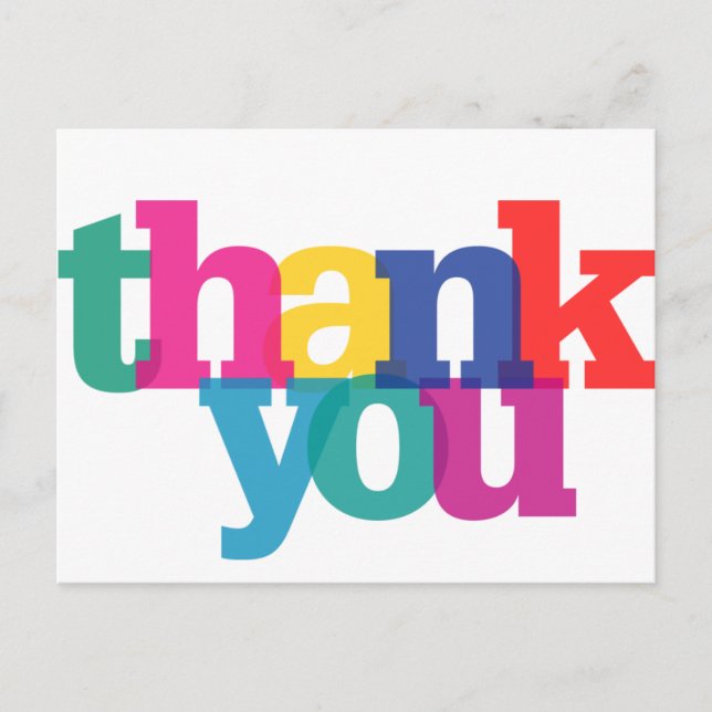 Transparent Thank You Postcard (Front)