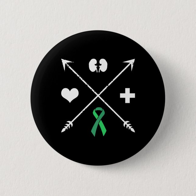Transplant Awareness Kidney Disease Month  6 Cm Round Badge (Front)