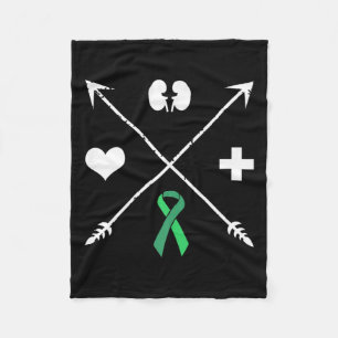 Transplant Awareness Kidney Disease Month Fleece Blanket