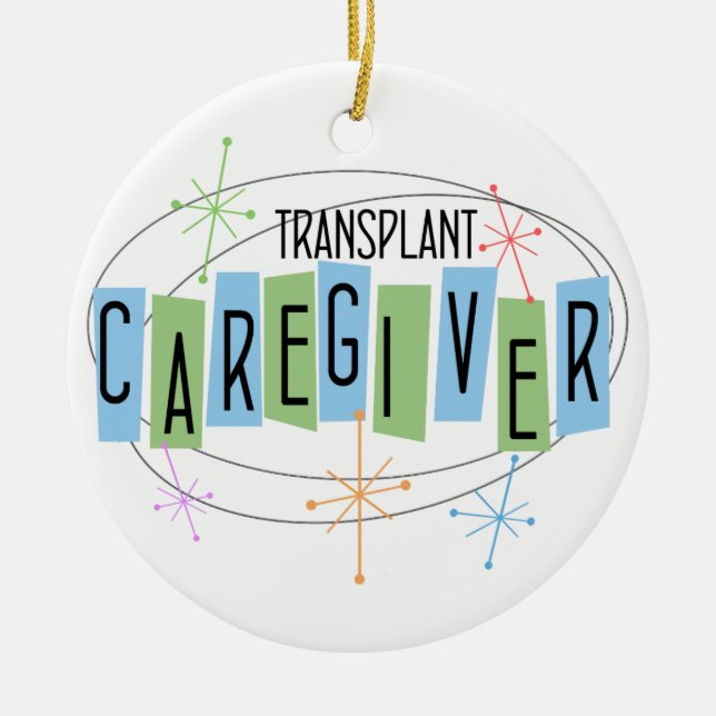 Transplant Caregiver Ceramic Tree Decoration (Front)