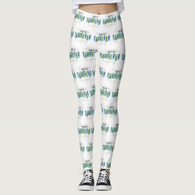 Transplant Caregiver Retro Style Leggings (Front)