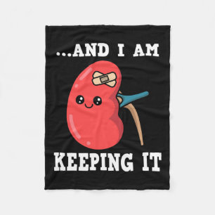 Transplant Kidney Donor Kidney Disease 3  Fleece Blanket