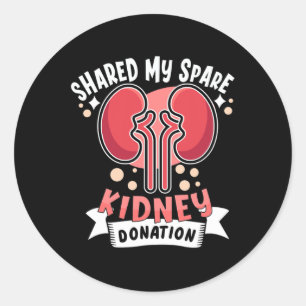 Transplant Kidney Donor Kidney Disease 4 Classic Round Sticker