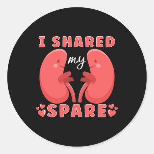 Transplant Kidney Donor Kidney Disease Classic Round Sticker