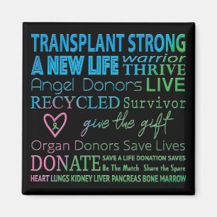 Transplant Organ Donation Awareness Magnet