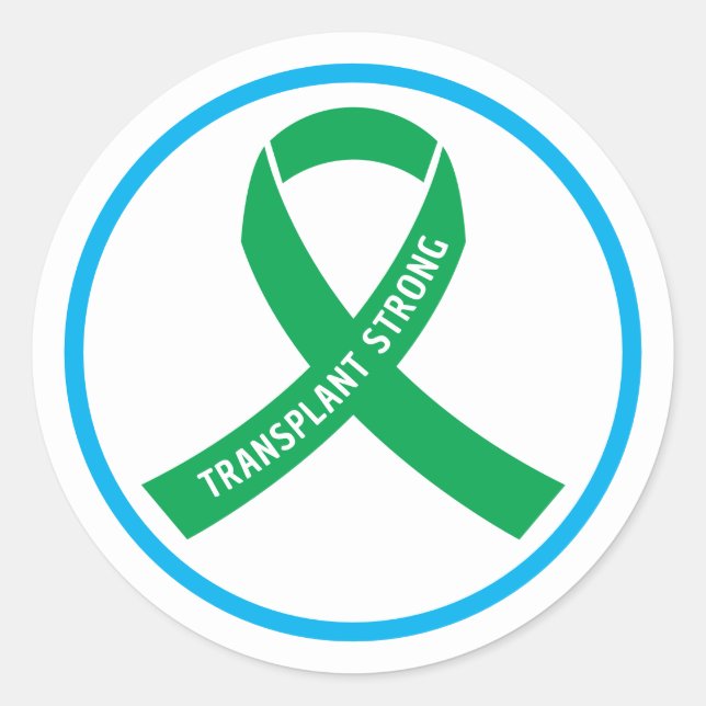 Transplant Strong Green Ribbon Envelope Seal (Front)