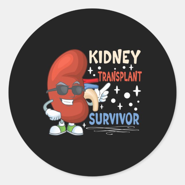 Transplant Surgery Kidney Donor Kidney Disease 1  Classic Round Sticker (Front)