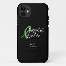 Transplant Survivor Green Ribbon Trendy Custom 