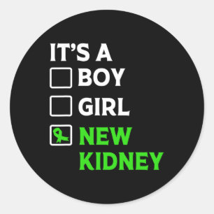Transplant Survivor New Kidney Owner Classic Round Sticker