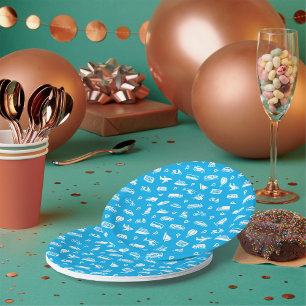 Transport Icons Paper Plates