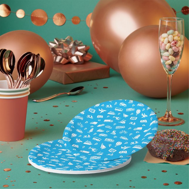 Transport Icons Paper Plates (Creator Uploaded)