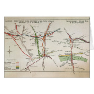 Transport map of London, c.1915