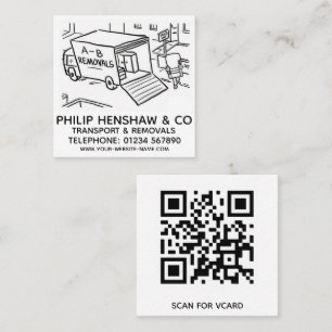 Transport & Removals Square Business Card