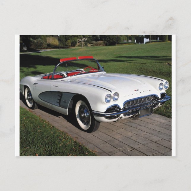 Transportation 077,classic cars,corvette,a classic postcard (Front)