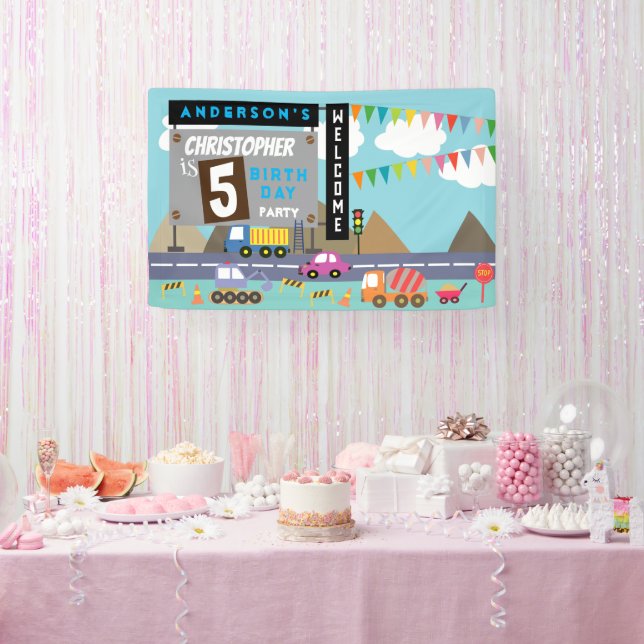 Transportation Birthday  Banner (Party)