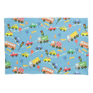 Transportation Blue. Pillowcase
