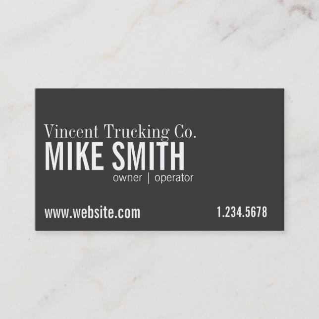Transportation Business Card (Front)