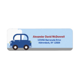 Transportation Car Custom Address Labels