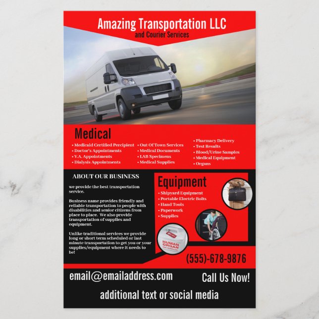 Transportation Company Flyer (Front)