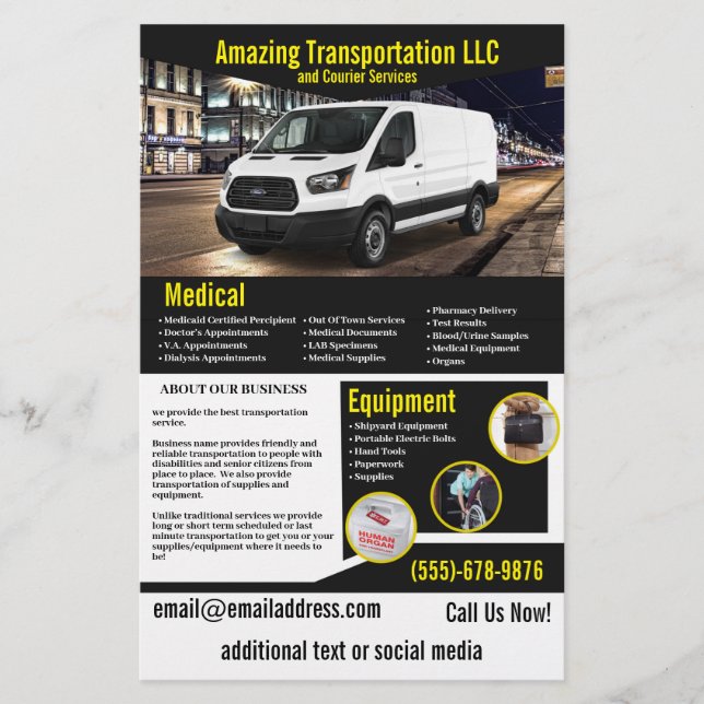 Transportation Company Flyer (Front)