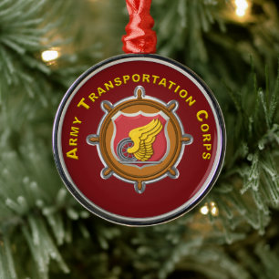 Transportation Corps Christmas Metal Tree Decoration