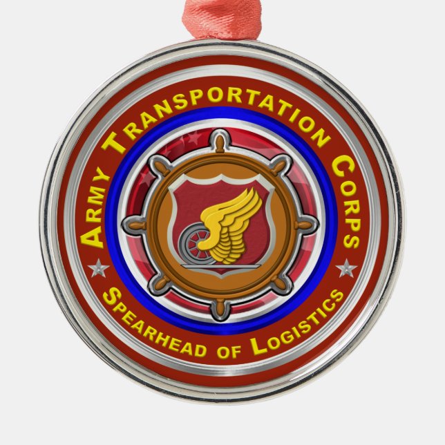 TRANSPORTATION CORPS METAL TREE DECORATION (Front)