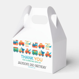 Transportation Cute Cars Birthday Thankyou Favour Box