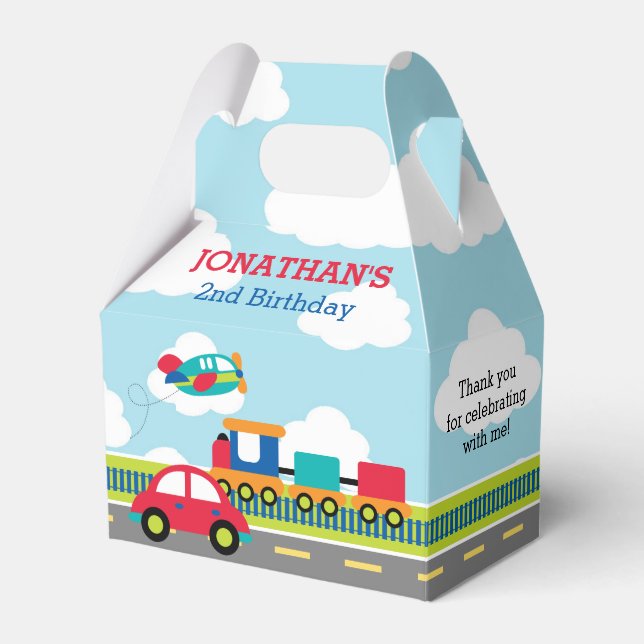 Transportation Favour Box (Boys Birthday) (Front Side)