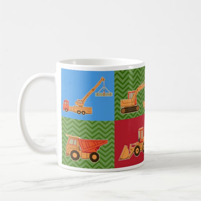 Transportation Heavy Equipment - Collage Coffee Mug (Left)