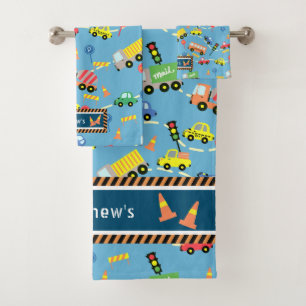 Transportation Kids Blue. Wash Cloth