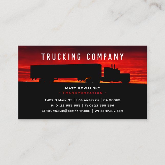Transportation & Logistic | Truck Business Card (Front)