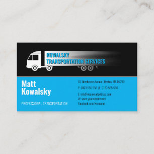 Transportation & Logistic   Truck Business Card