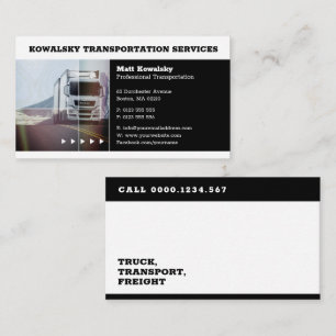 Transportation & Logistic   Truck Business Card