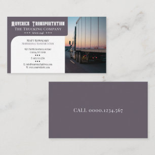 Transportation & Logistic   Truck Business Card