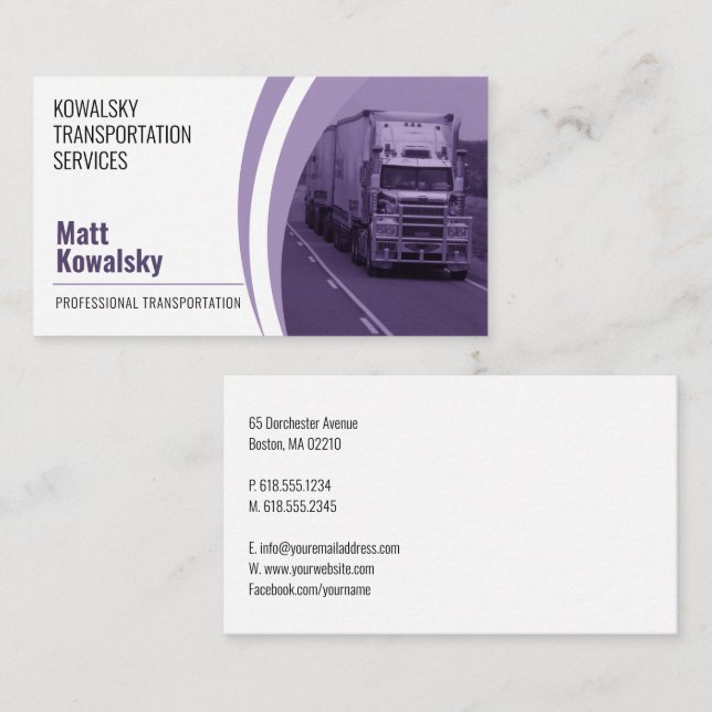 Transportation & Logistic | Truck Business Card (Front/Back)