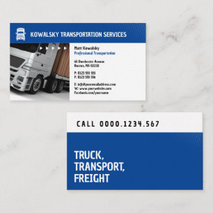 Transportation & Logistic   Truck Business Card