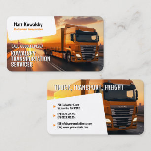 Transportation & Logistic Truck Business Card